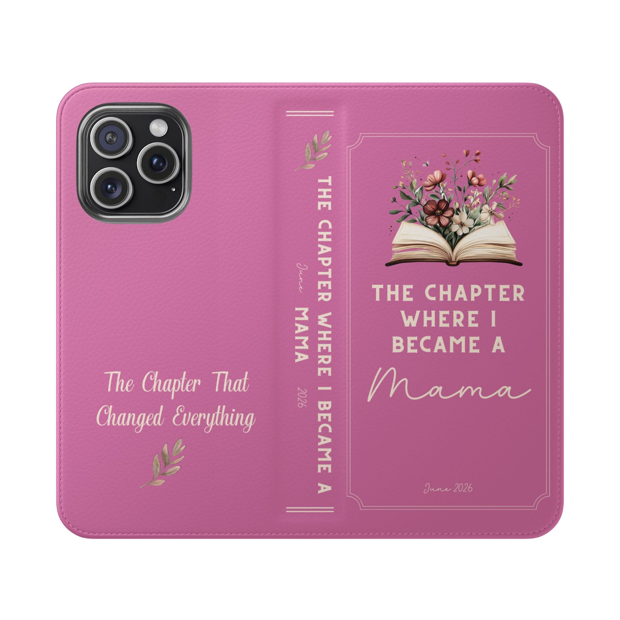 Custom "First Chapter" Book Phone Case for New Moms