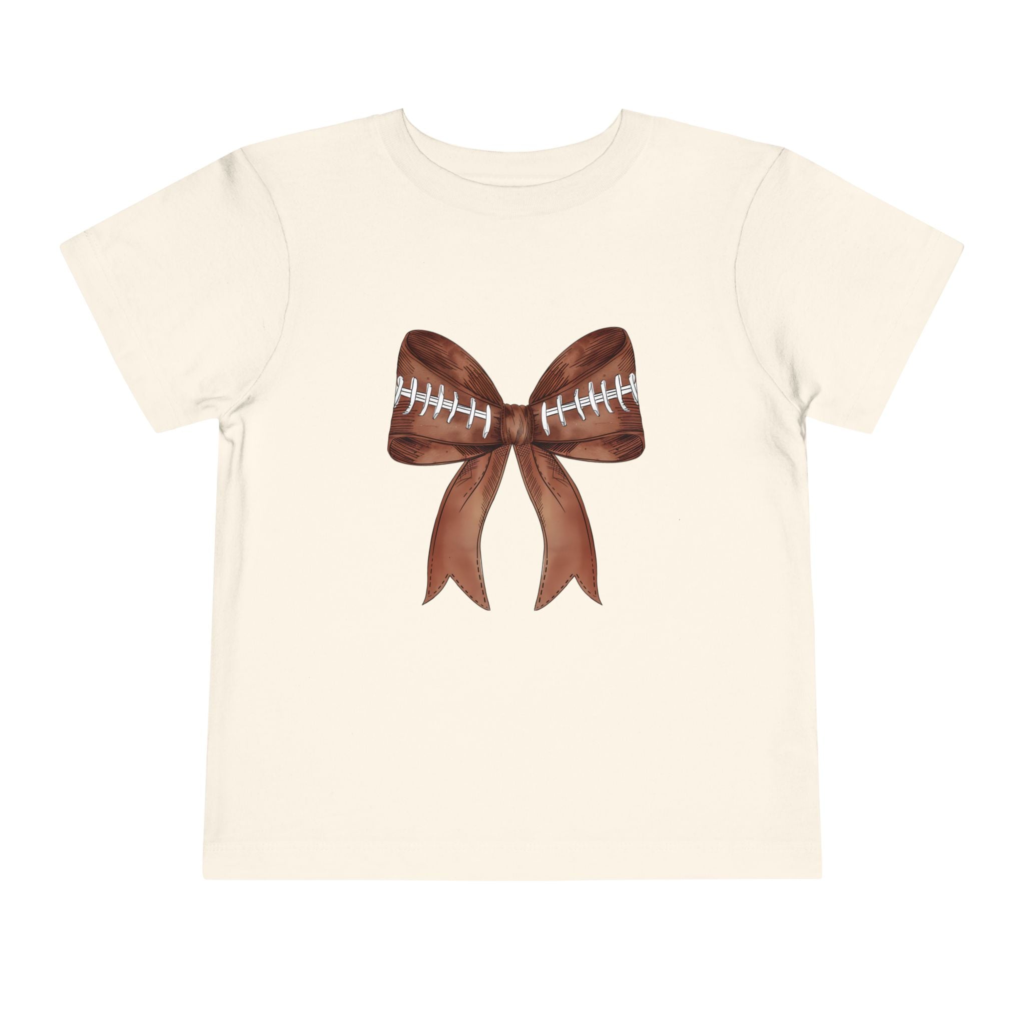 Toddler Girls Football Bow Shirt