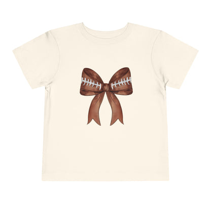 Toddler Girls Football Bow Shirt