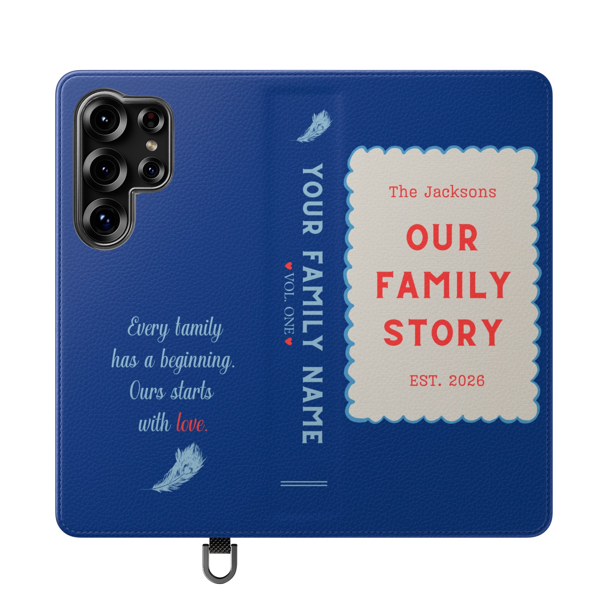 Custom "Our Family Story" Book Phone Case