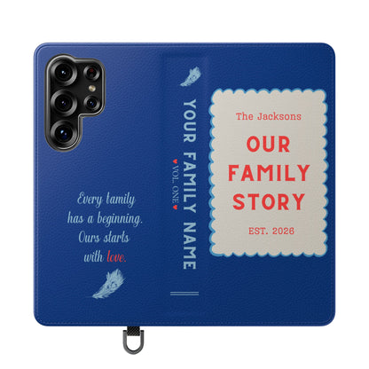 Custom "Our Family Story" Book Phone Case