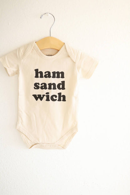 Ham Sandwich, Organic Cotton New Baby Clothes, One-Piece,