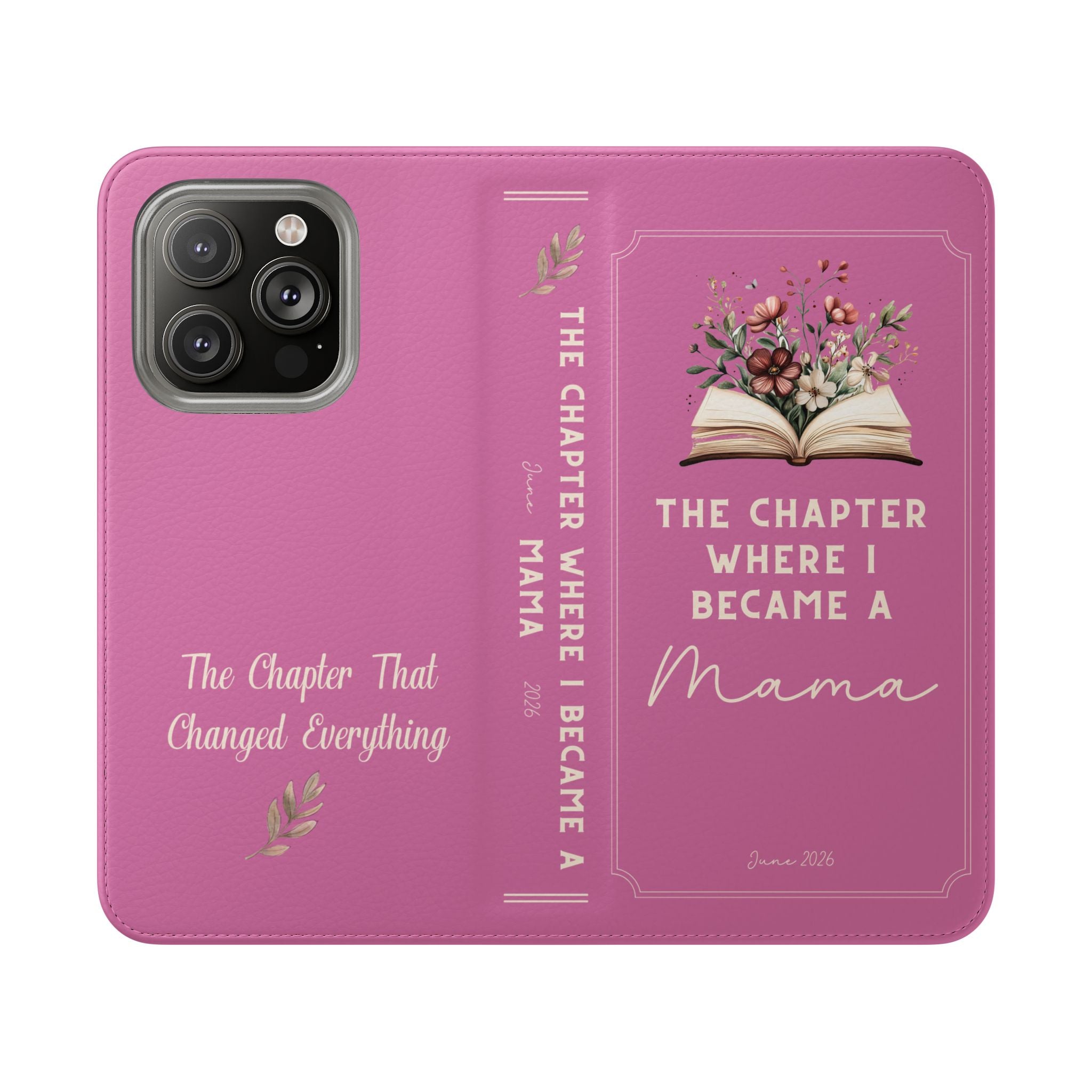 Custom "First Chapter" Book Phone Case for New Moms