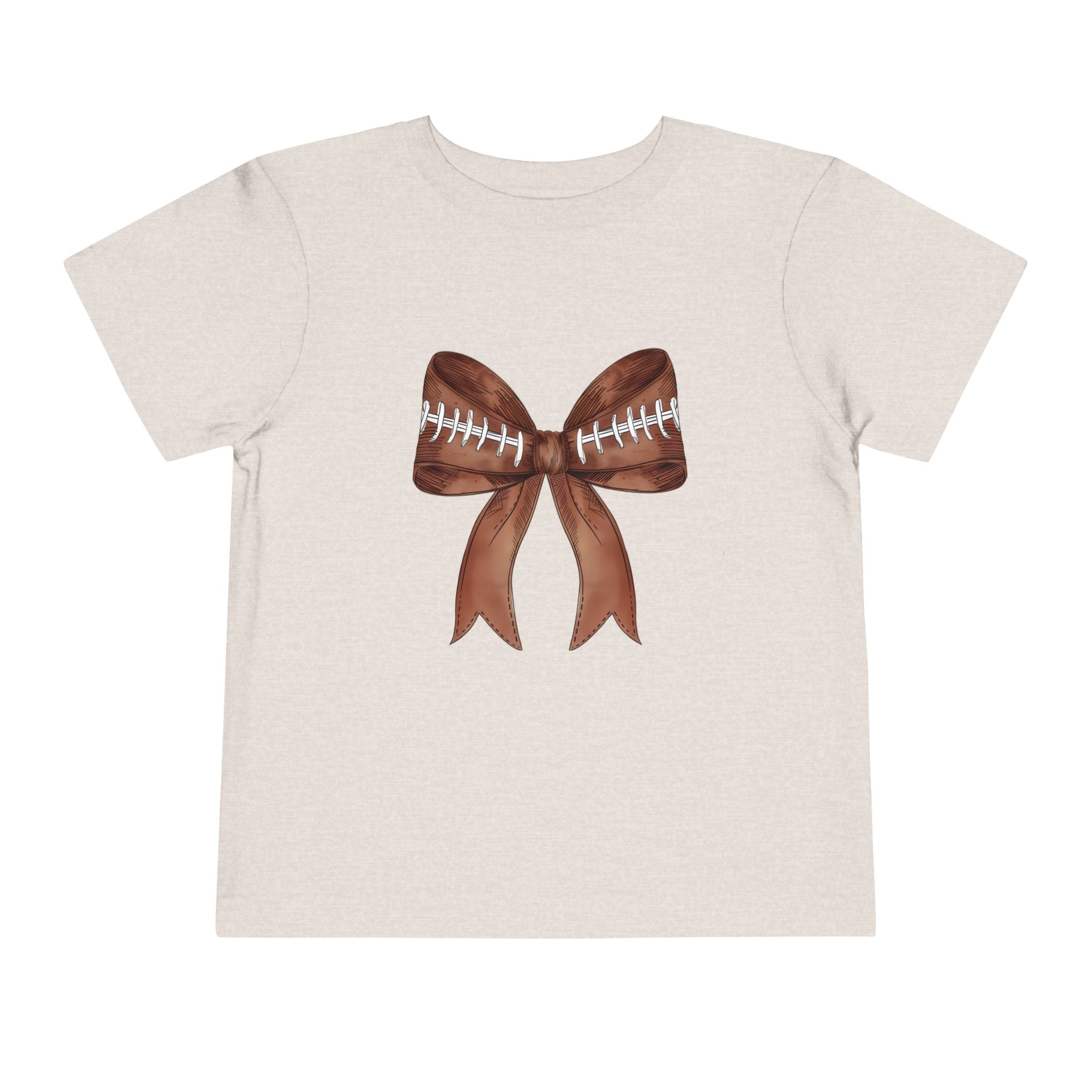 Toddler Girls Football Bow Shirt