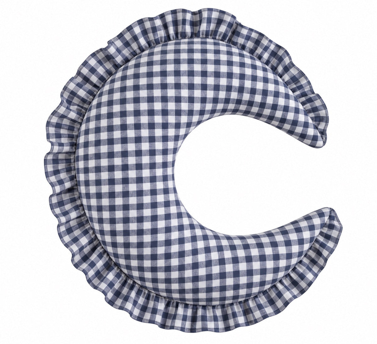 Gingham Feeding Old Support Ruffle Nursing Pillow Cover