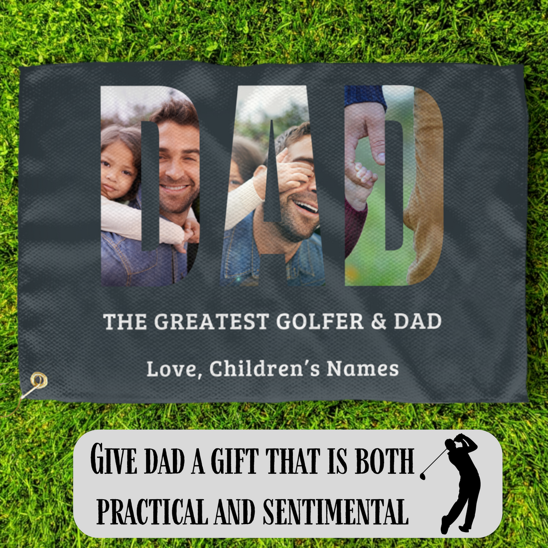 Personalized Dad Golf Towel