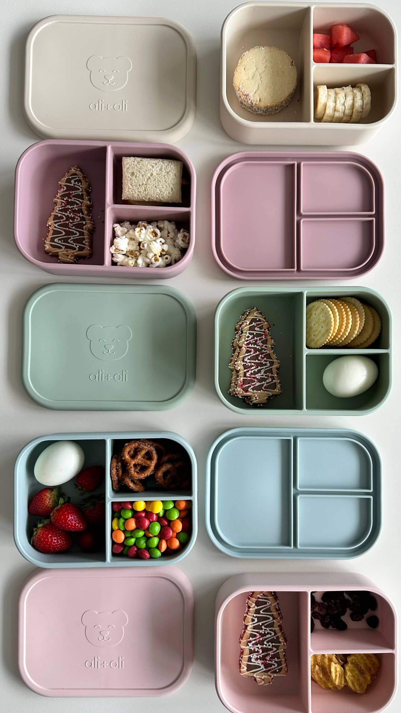 Ali+Oli Leakproof Silicone Bento Box (Rose) Back to School