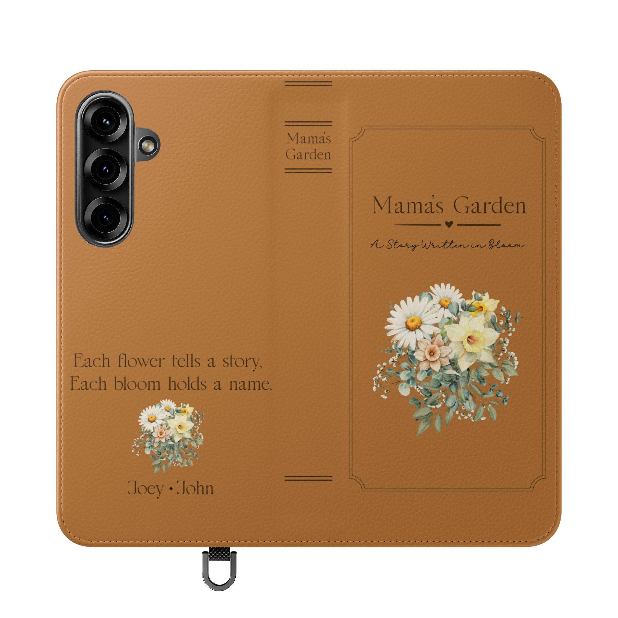 Custom "Mamas Garden" Birth Flower Book Phone Case