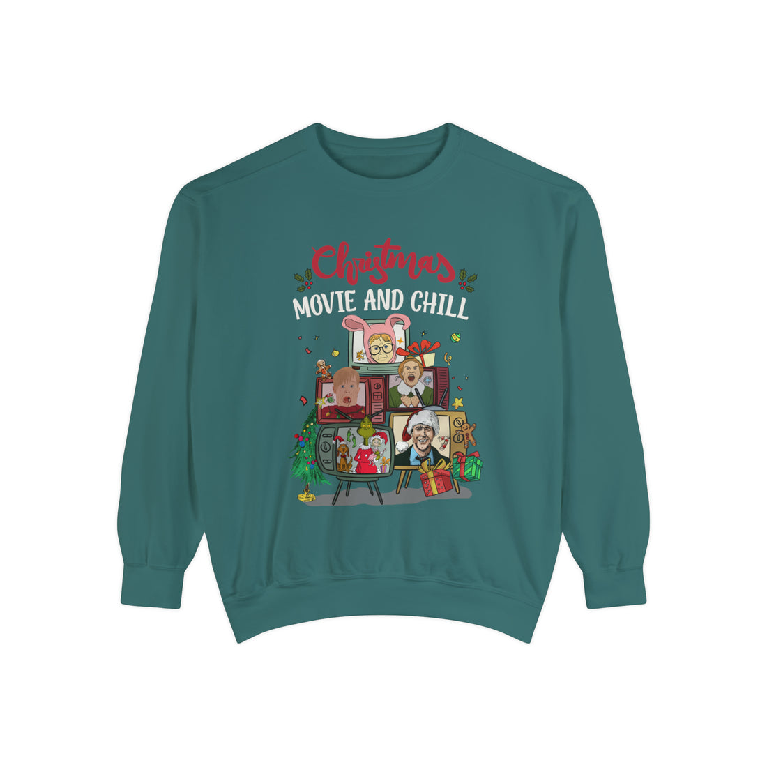 Vintage Christmas Movie Sweatshirt, Christmas Movie Characters T-Shirt, Home Alone, Grinch, Elf Christmas Shirt, Christmas Gift - Gathering Littles