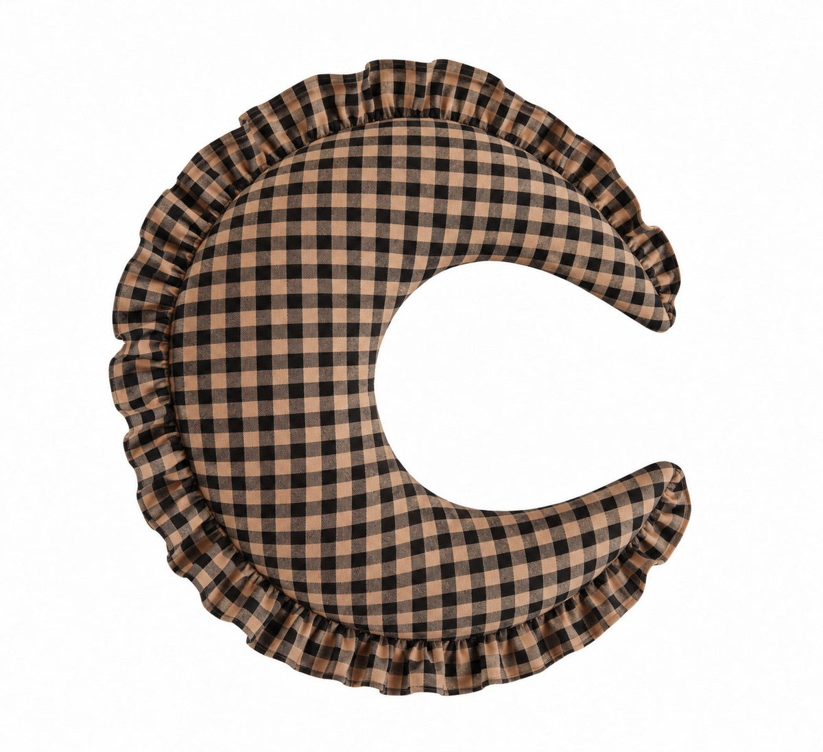 Gingham Feeding Old Support Ruffle Nursing Pillow Cover