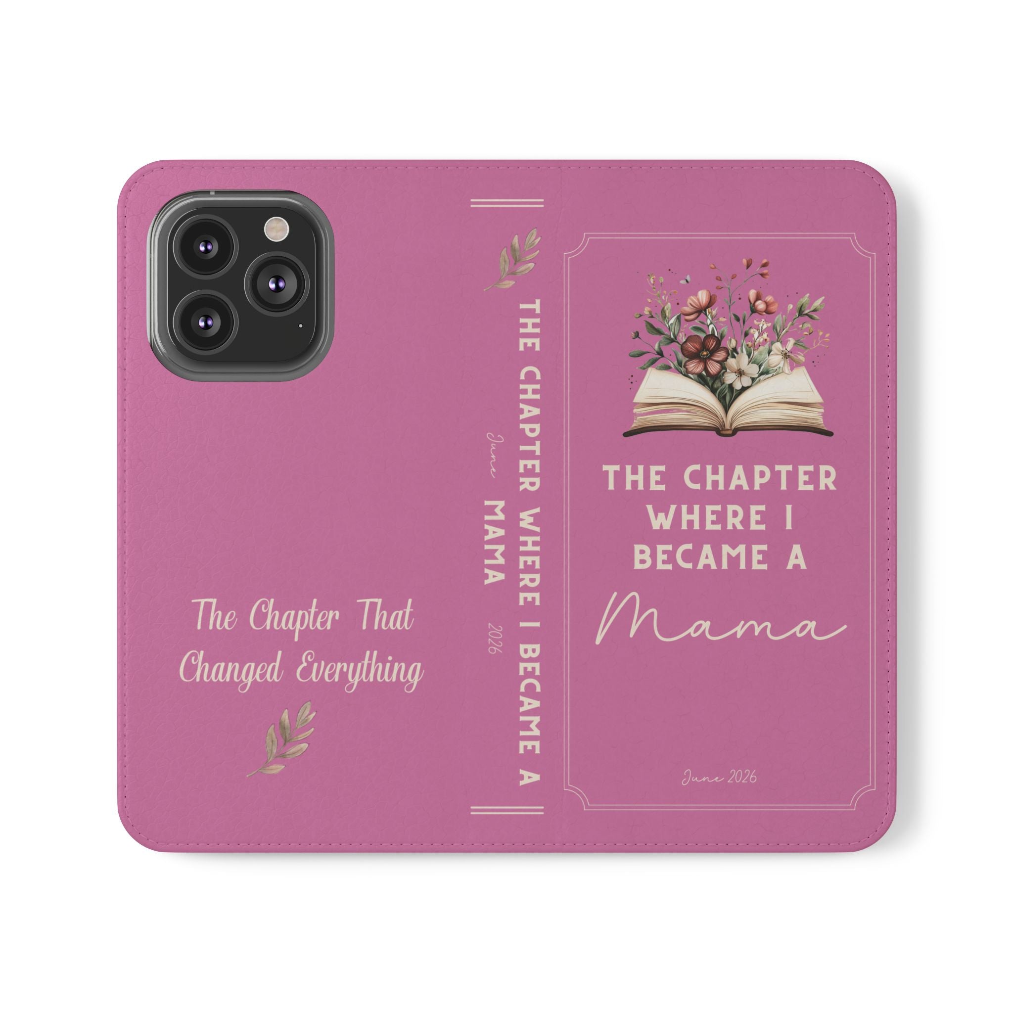 Custom "First Chapter" Book Phone Case for New Moms