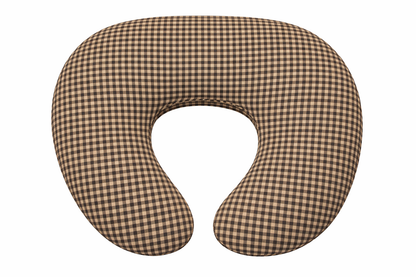 Brown Black Gingham Ruffle New Nursing Pillow Cover