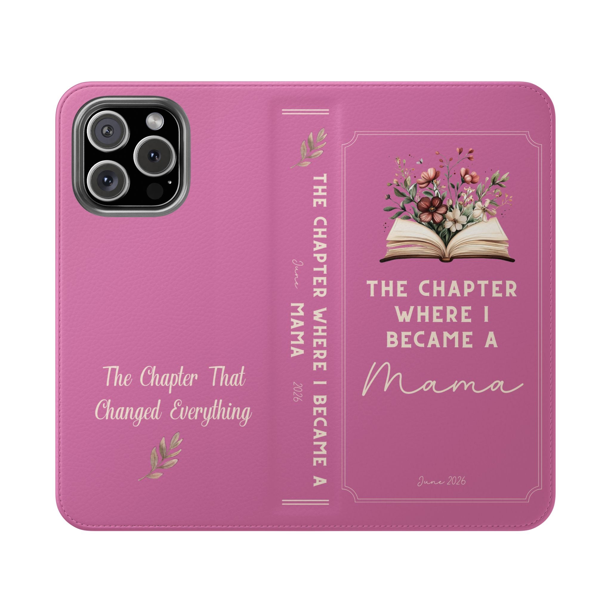 Custom "First Chapter" Book Phone Case for New Moms