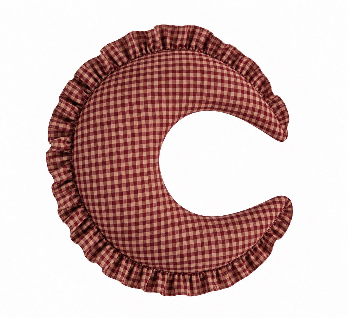 Gingham Feeding Old Support Ruffle Nursing Pillow Cover