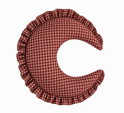 Gingham Feeding Old Support Ruffle Nursing Pillow Cover