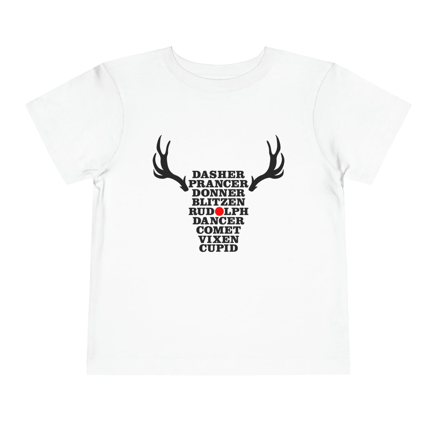 Toddler Christmas Shirt - Names of the Reindeers Christmas Shirt - Holiday Natural Infant, Toddler &amp; Youth Tee - Gathering Littles