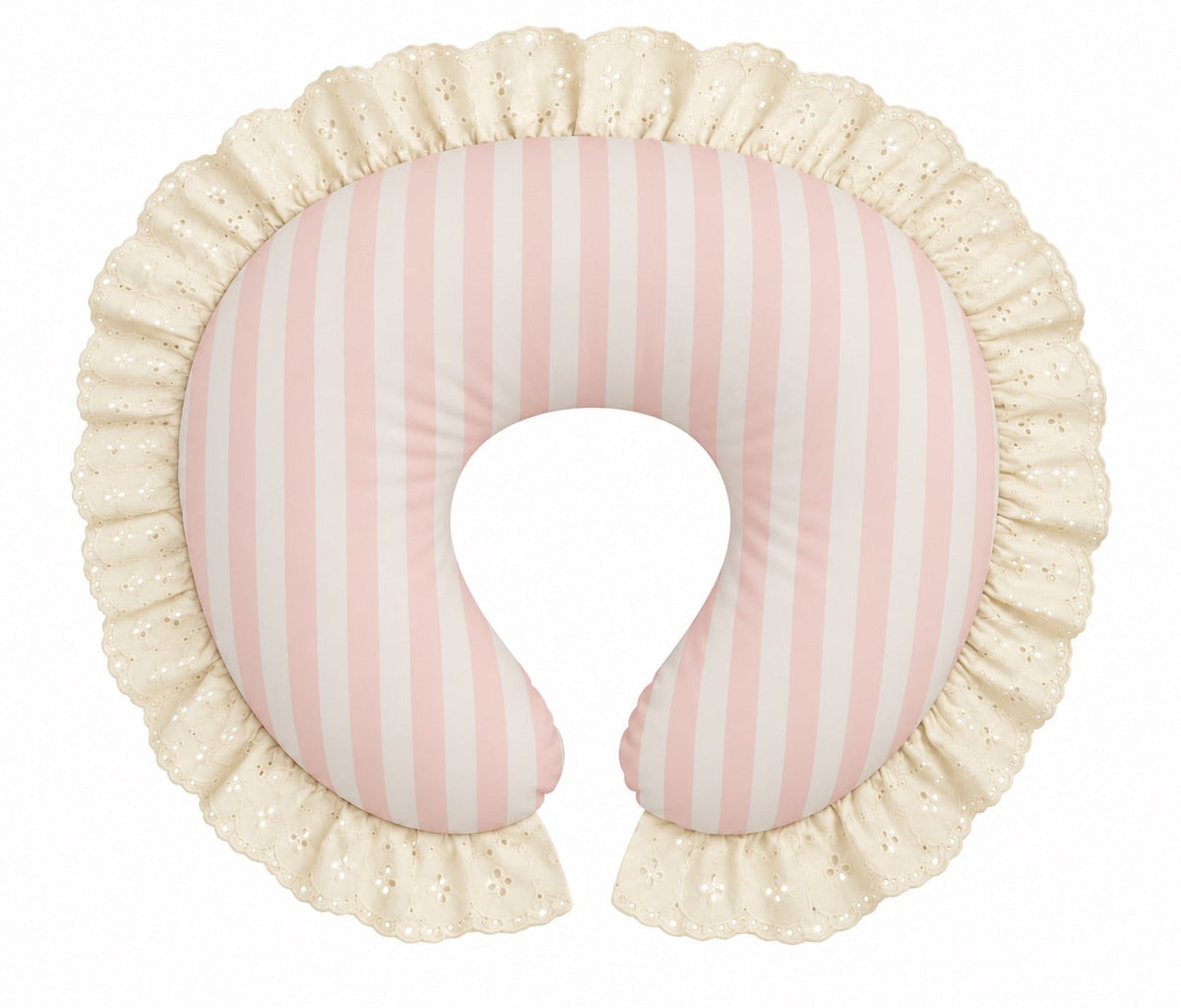 Ivory Eyelet Ruffle Original Nursing Pillow Cover