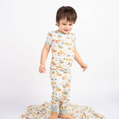 Beach Day Summer Kids Bamboo Pajamas Set