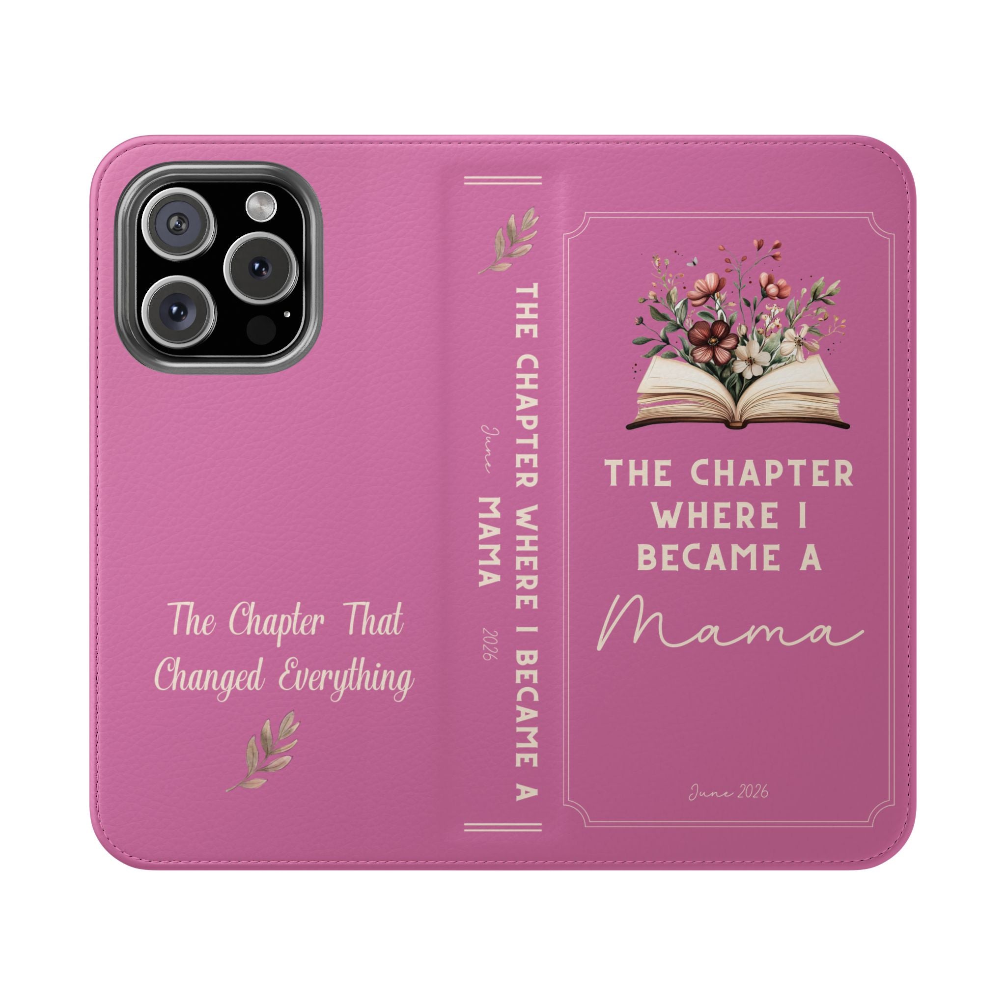 Custom "First Chapter" Book Phone Case for New Moms