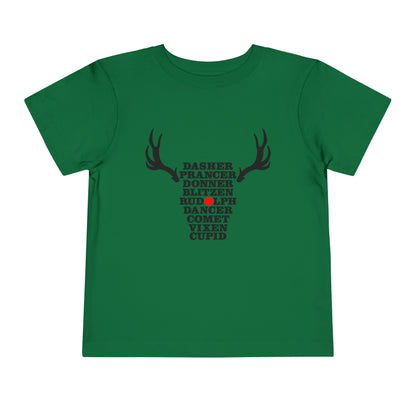 Toddler Christmas Shirt - Names of the Reindeers Christmas Shirt - Holiday Natural Infant, Toddler &amp; Youth Tee - Gathering Littles