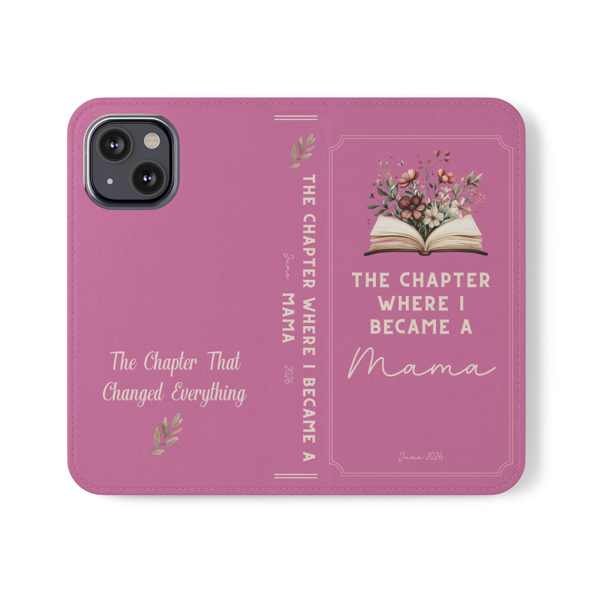 Custom "First Chapter" Book Phone Case for New Moms