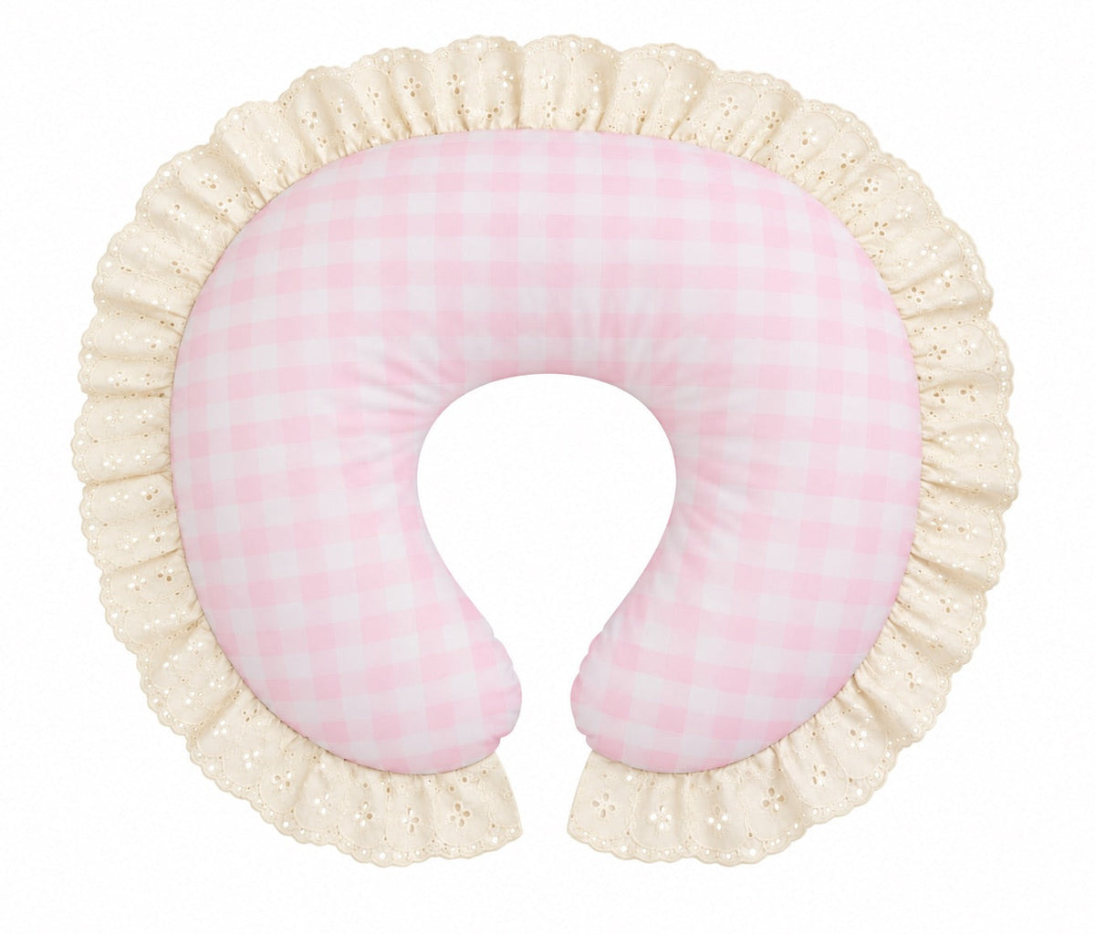 Ivory Eyelet Ruffle Original Nursing Pillow Cover