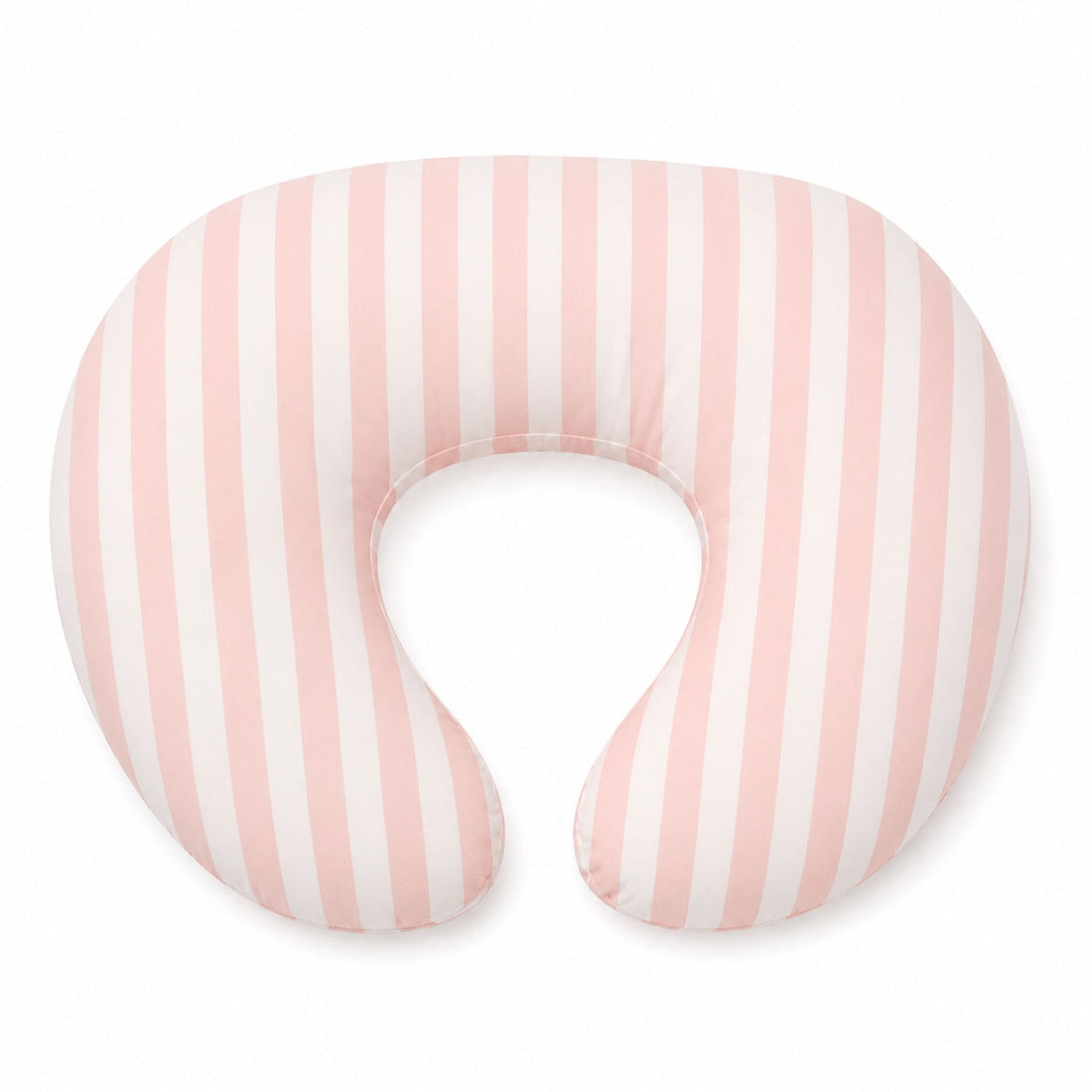 Pink White Stripe Ruffle Nursing Pillow Cover