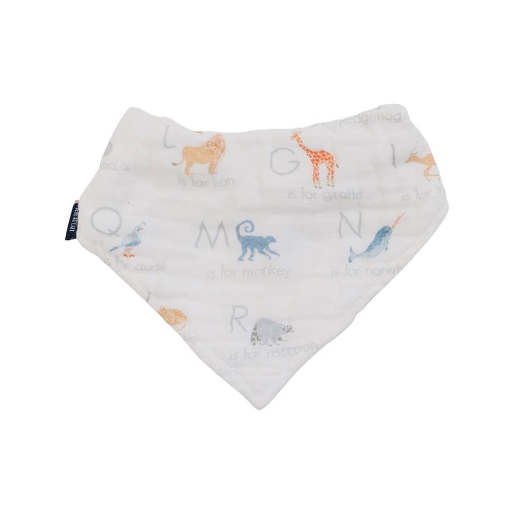 Animal Alphabet Muslin Bandana Bib