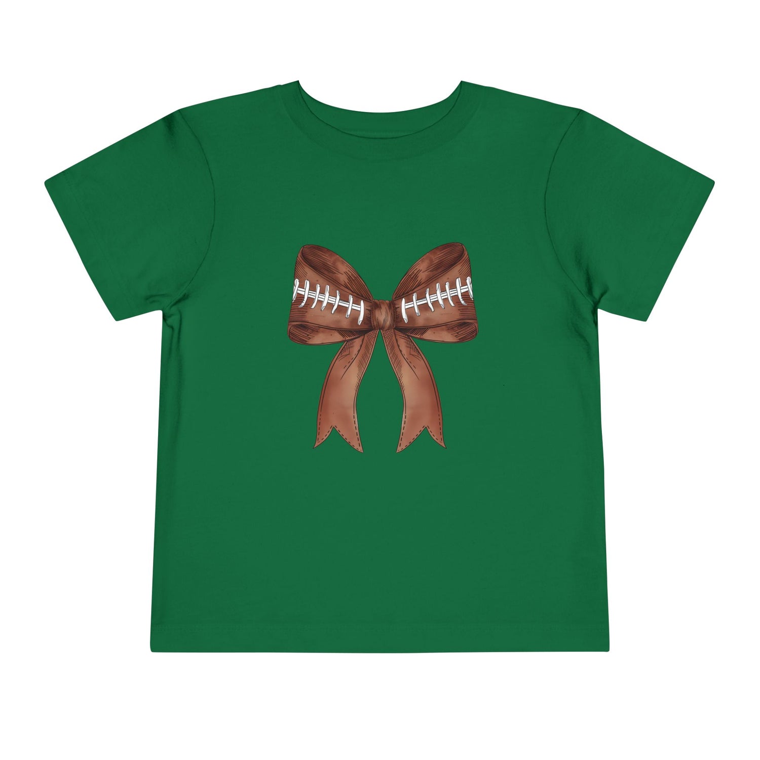 Toddler Girls Football Bow Shirt