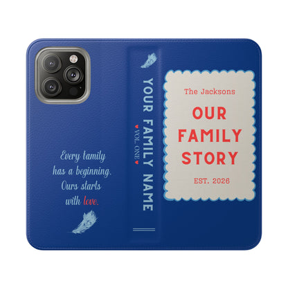 Custom "Our Family Story" Book Phone Case