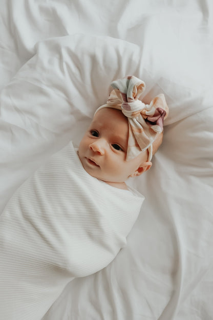 Dove Ribbed Stretch Swaddle