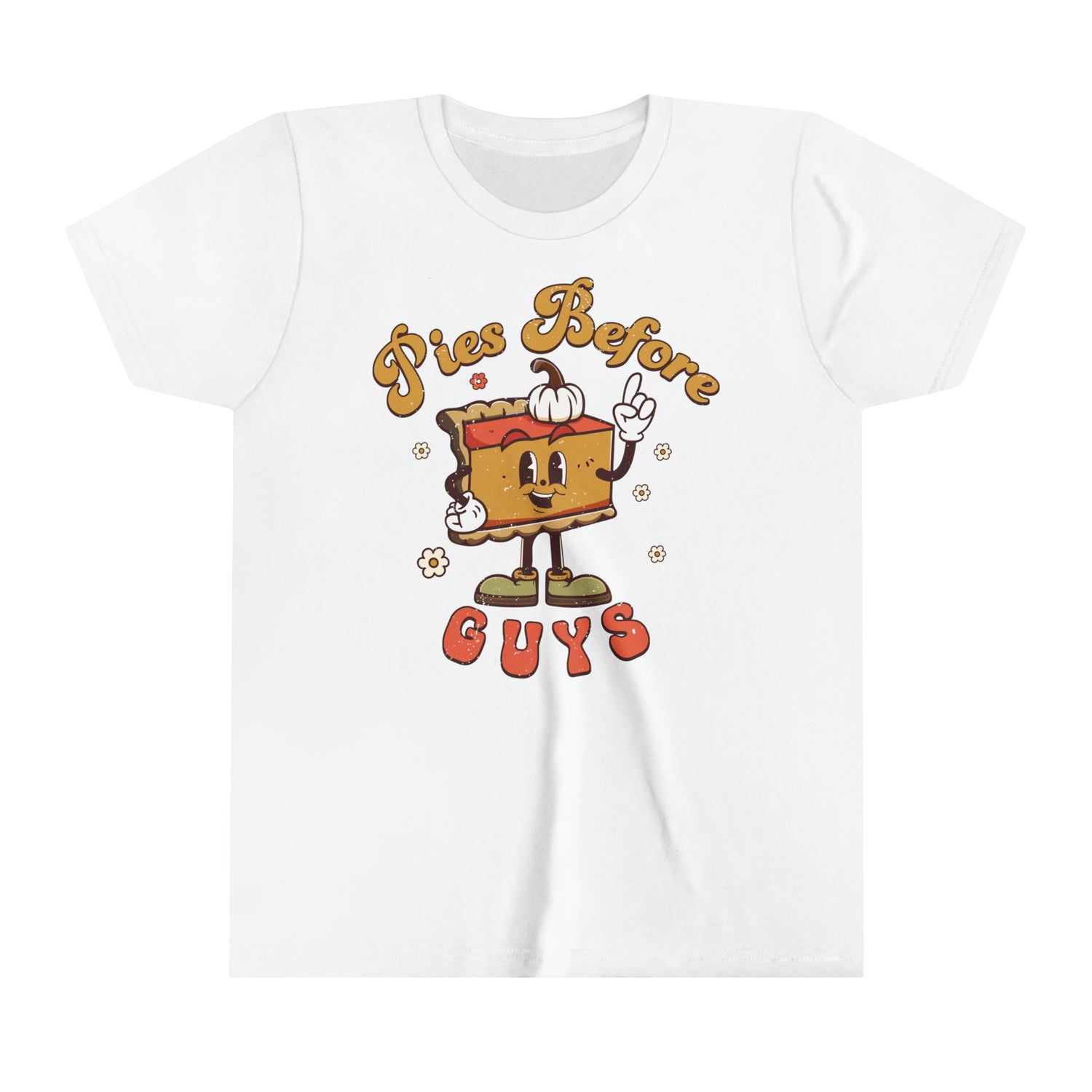 Retro Thanksgiving Tee &quot;Pies Before Guys&quot; Shirt, Funny Thanksgiving Shirt for Kids - Gathering Littles