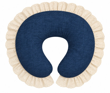 Ivory Eyelet Ruffle Original Nursing Pillow Cover