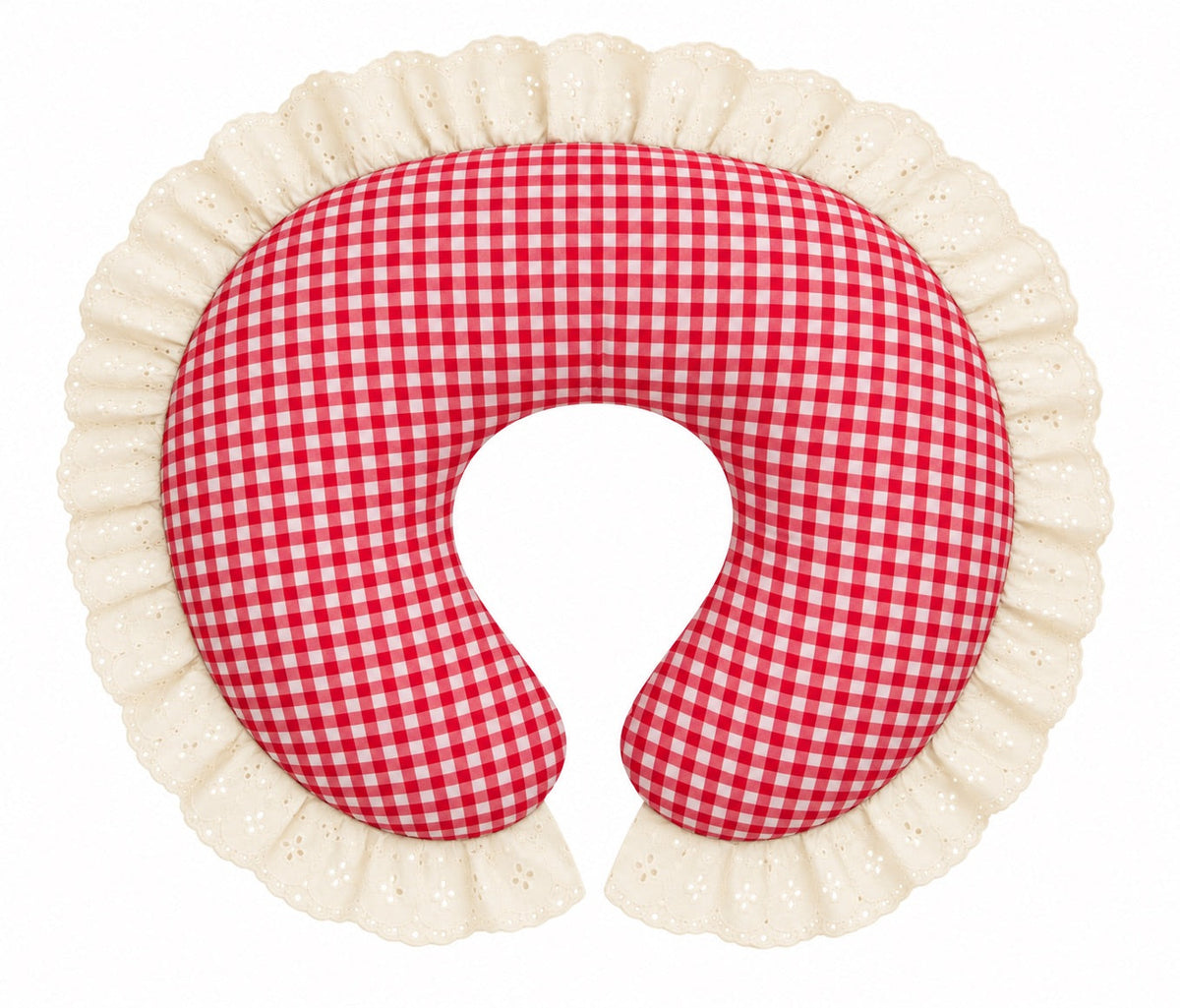 Ivory Eyelet Ruffle Original Nursing Pillow Cover