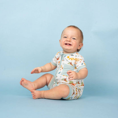 Beach Day Summer Baby Bamboo Pajama Romper