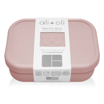 Ali+Oli Leakproof Silicone Bento Box (Rose) Back to School