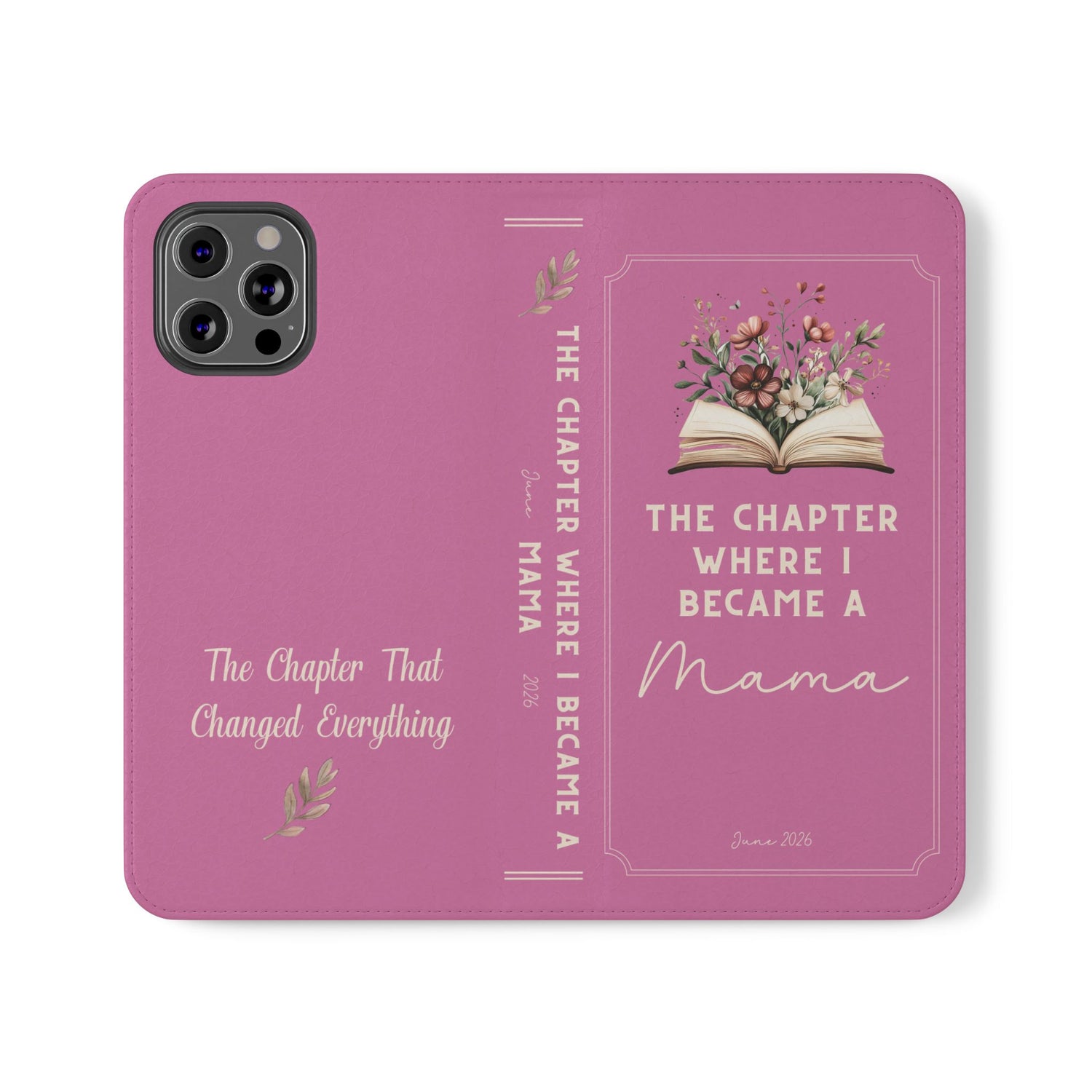 Custom "First Chapter" Book Phone Case for New Moms