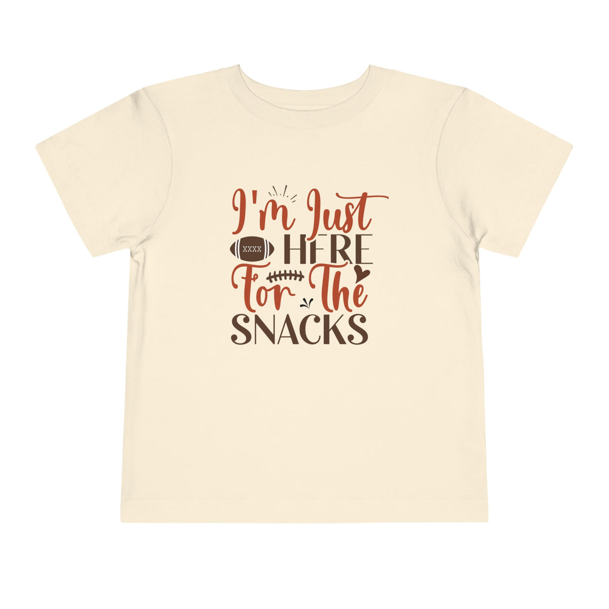 Football Season Toddler Tee, "Just Here for the Snacks" Tee - Gathering Littles