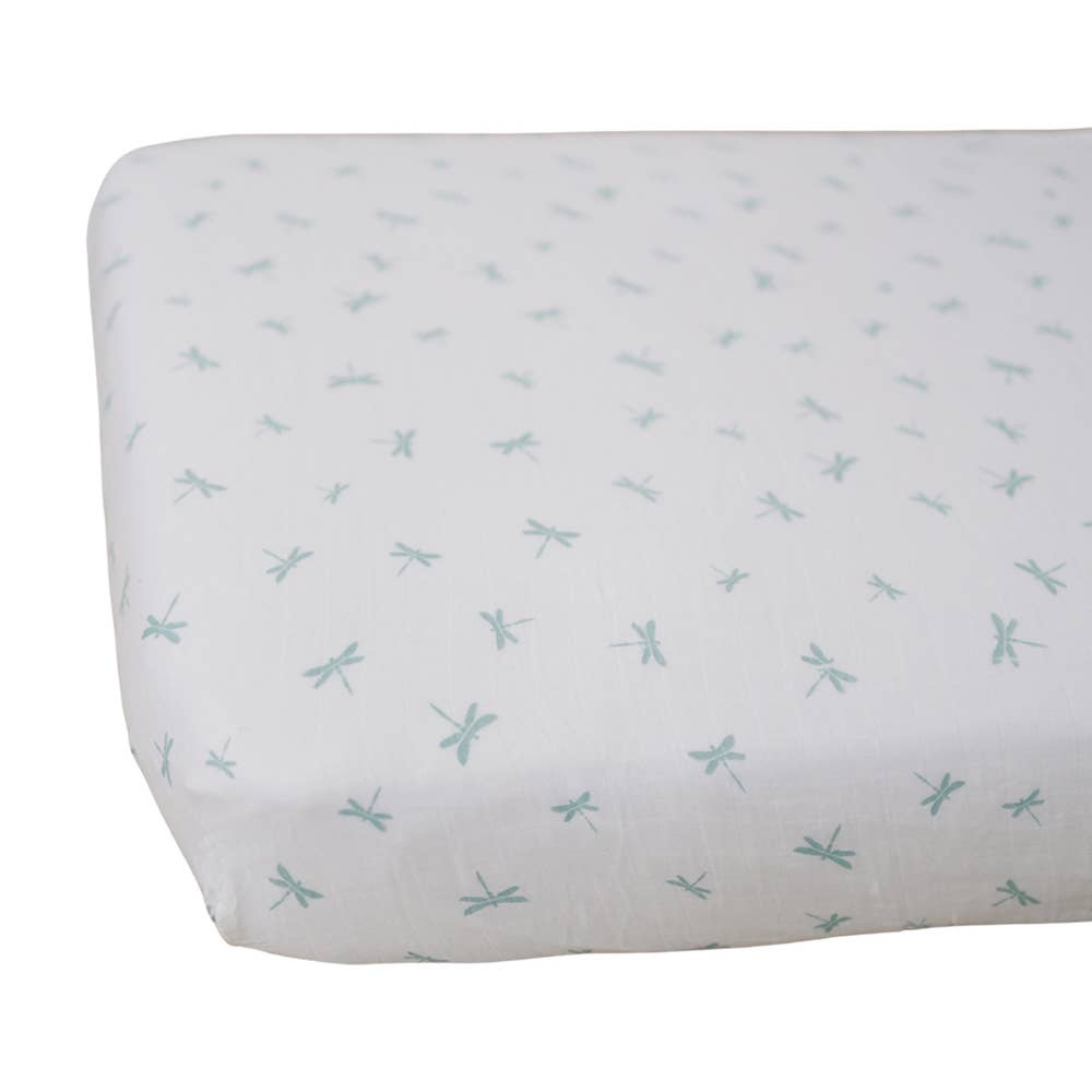 Dragonfly Oh-So-Soft Muslin Crib Sheet