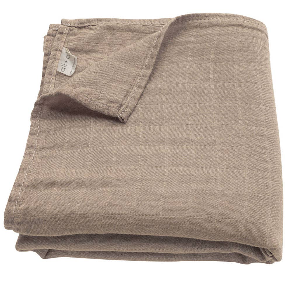 Muslin Swaddle Blanket (Taupe)