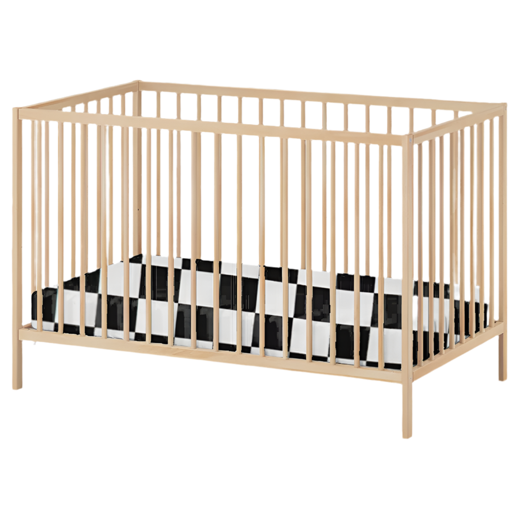 Race Black &amp; White Checkered Crib Sheet