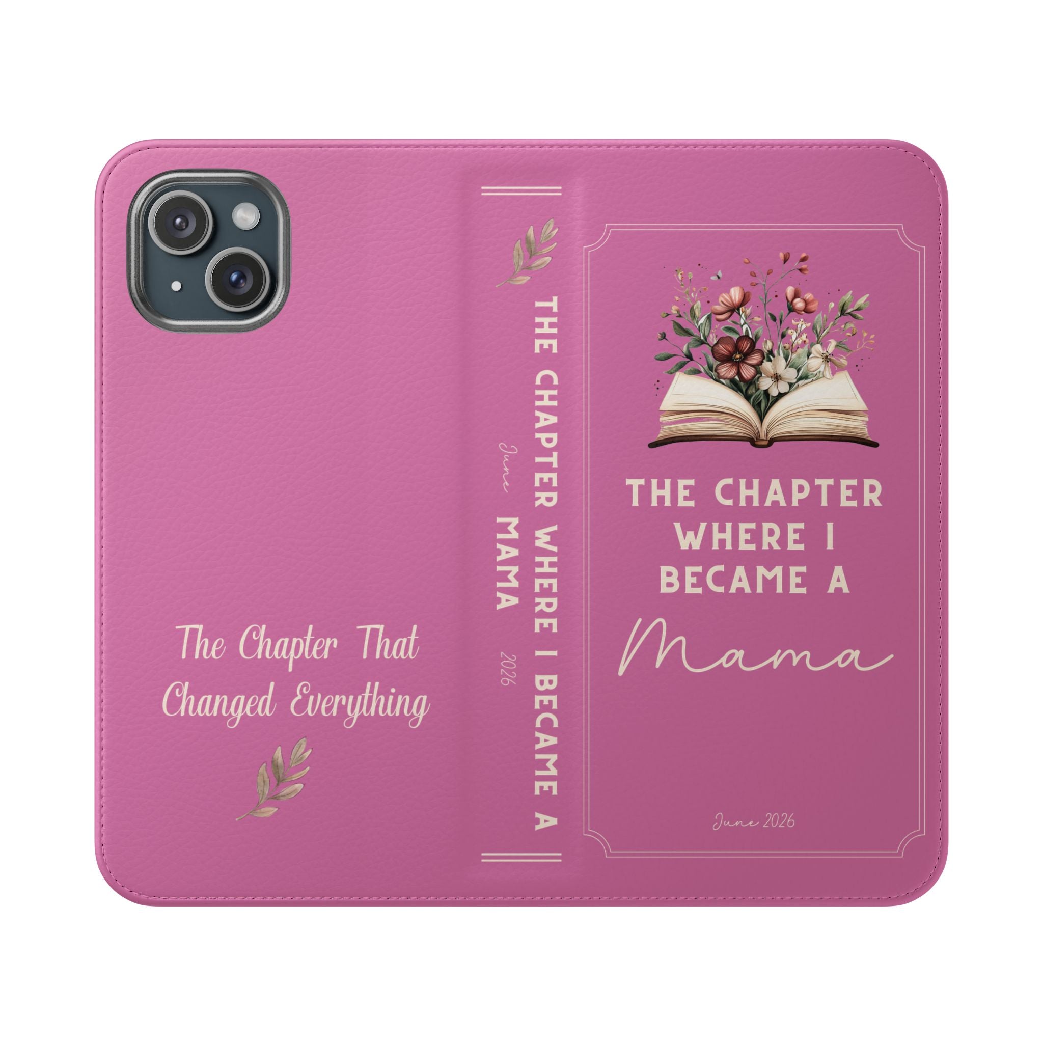 Custom "First Chapter" Book Phone Case for New Moms