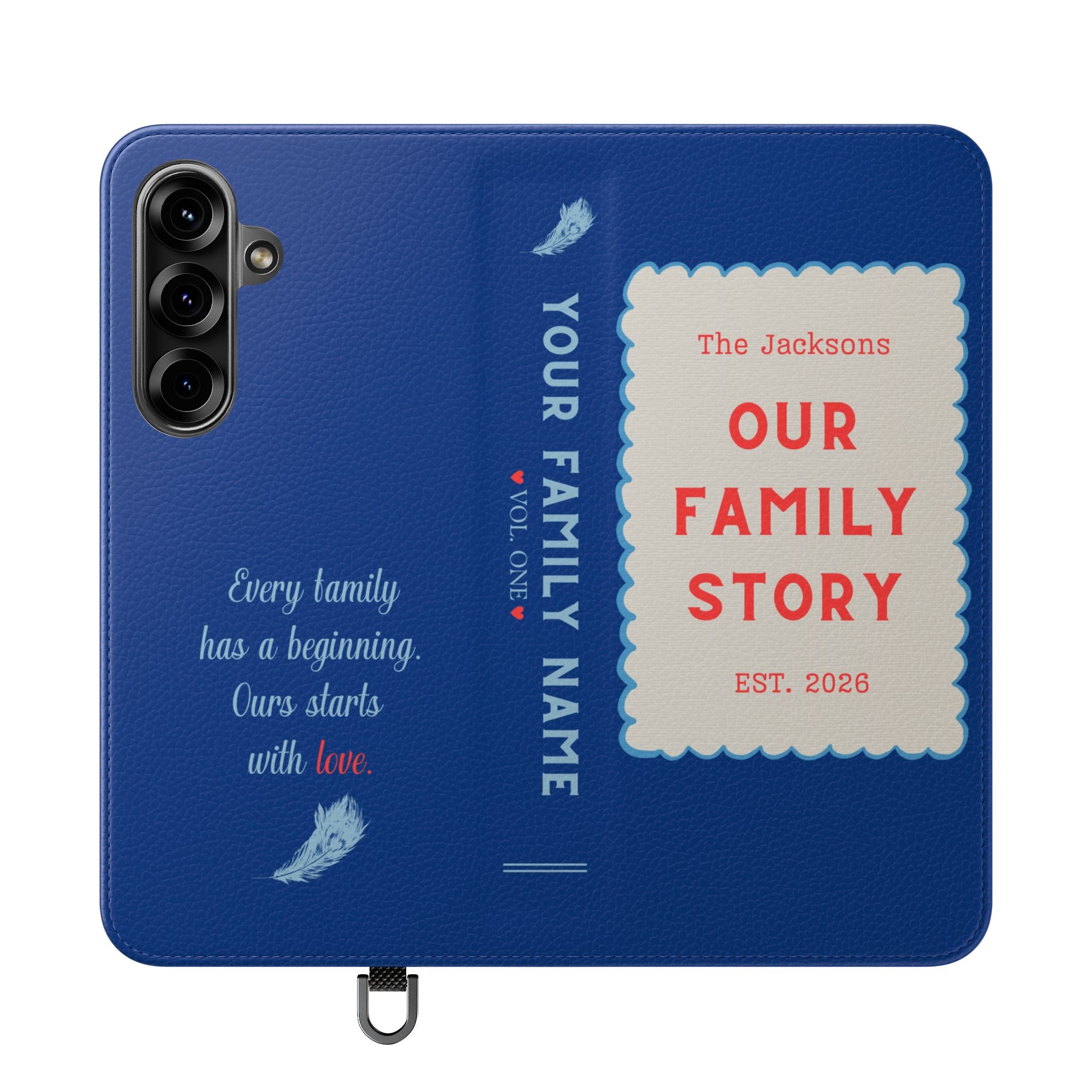 Custom "Our Family Story" Book Phone Case