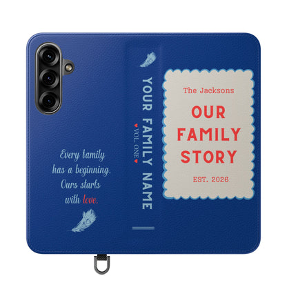 Custom "Our Family Story" Book Phone Case