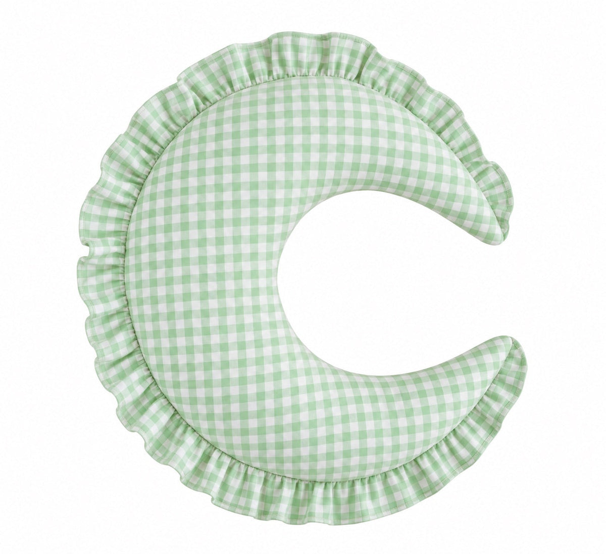 Gingham Feeding Old Support Ruffle Nursing Pillow Cover