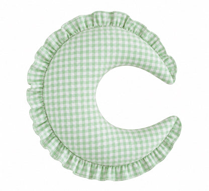 Gingham Feeding Old Support Ruffle Nursing Pillow Cover