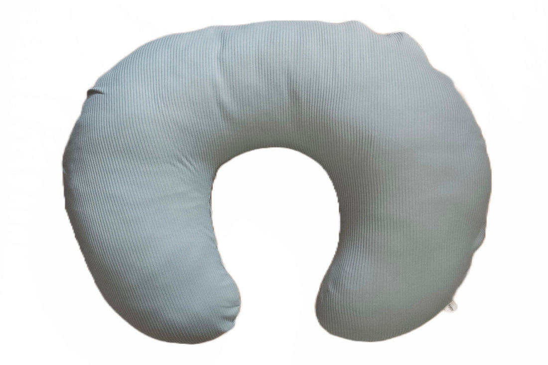 Seafoam Ribbed Nursing Pillow Cover
