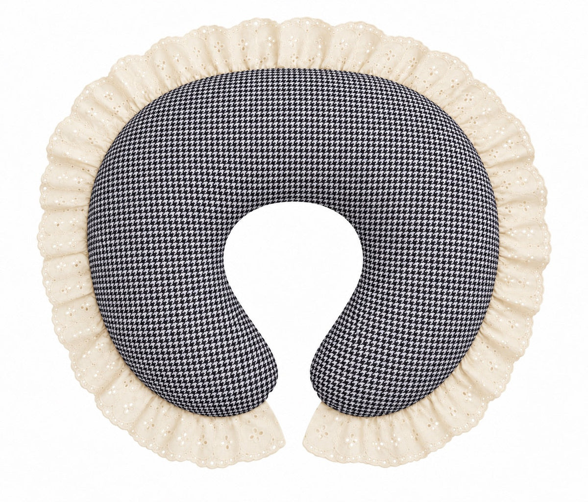 Ivory Eyelet Ruffle Original Nursing Pillow Cover