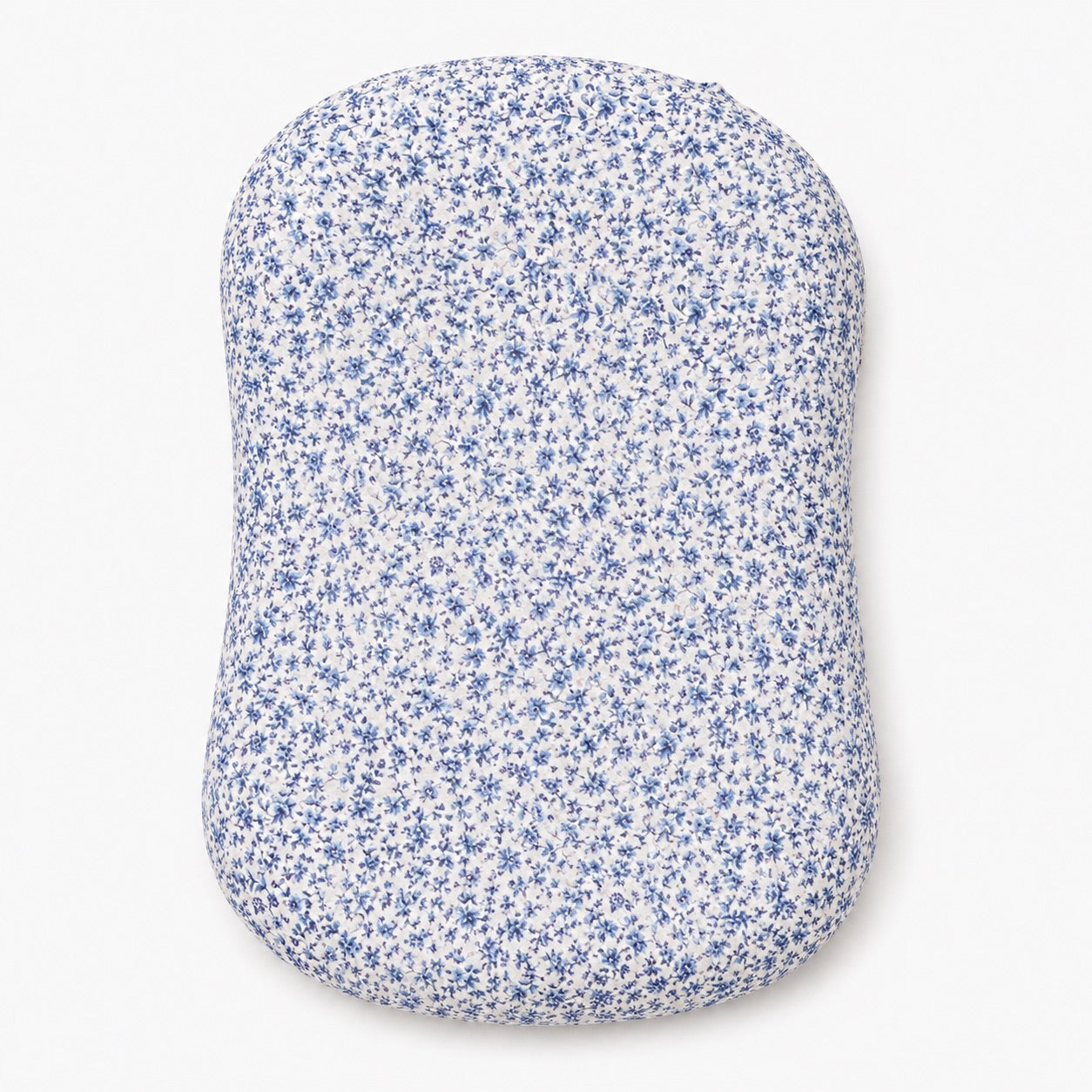 Blue Floral Ruffle Baby Lounger Cover