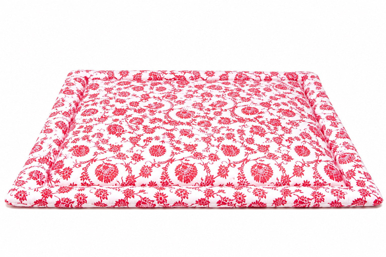Red Chinoiserie Padded Baby Play Mat
